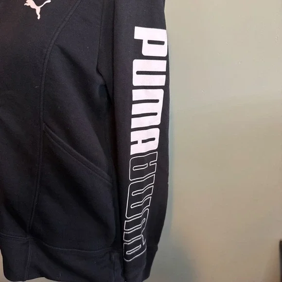 PUMA Womens Performance Sportwear Sporty Athletic Logo Track Jacket Black Large - Picture 4 of 6